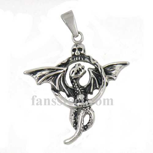 FSP16W11 flying dragon  skull pendant